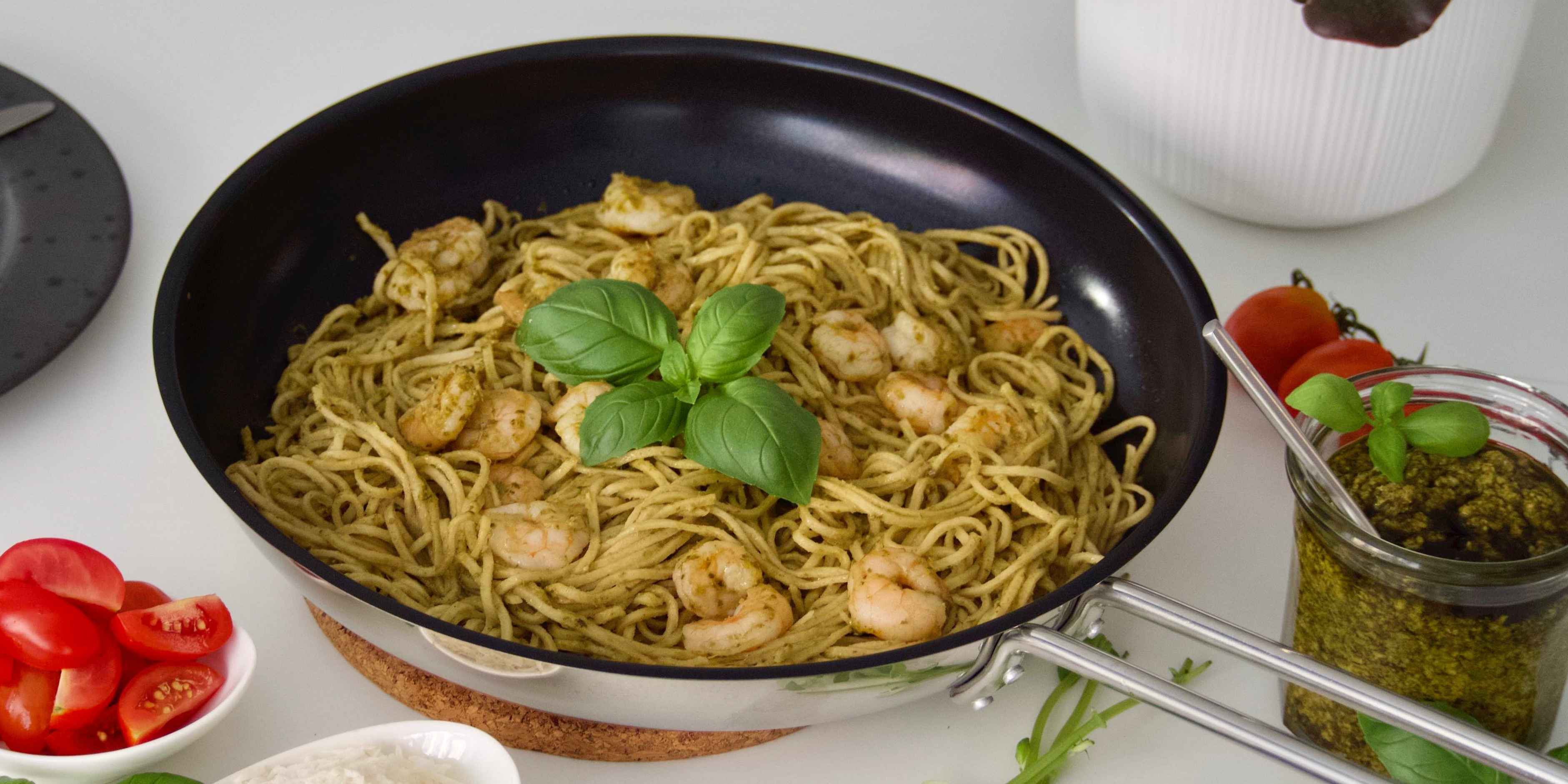 Pesto-s garnélás gluténmentes tészta (FOD2)