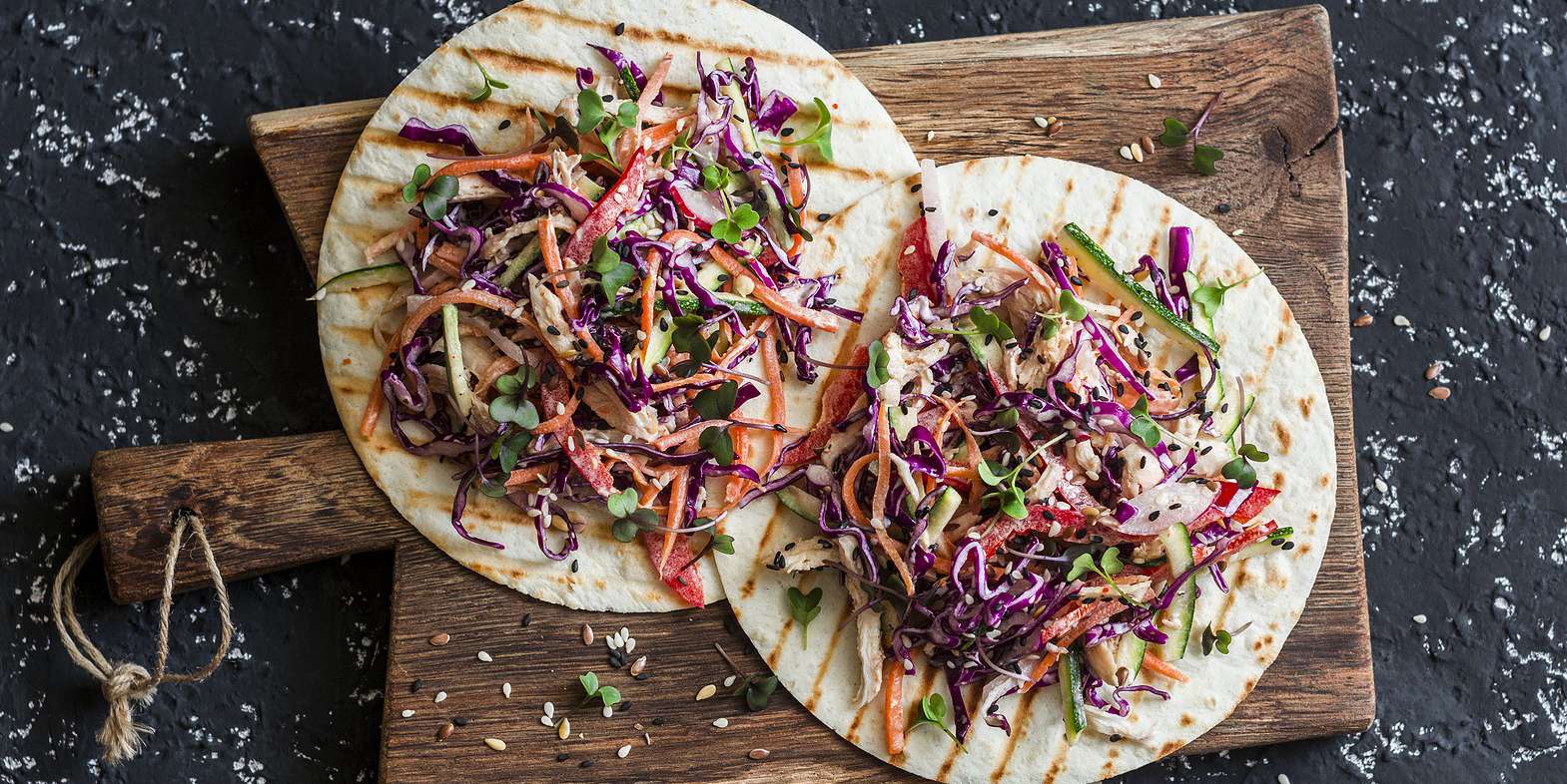 Chicken Thai Peanut Wraps