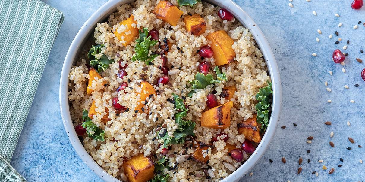 Curried Quinoa with Butternut Squash & Pepitas