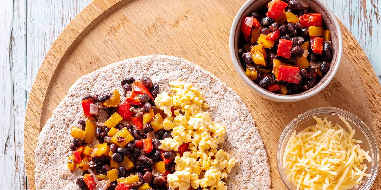 Make Ahead Black Bean Fajita Burritos