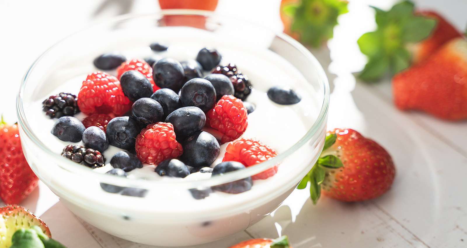 Yogurt with Fruit & Chocolate Covered Almonds