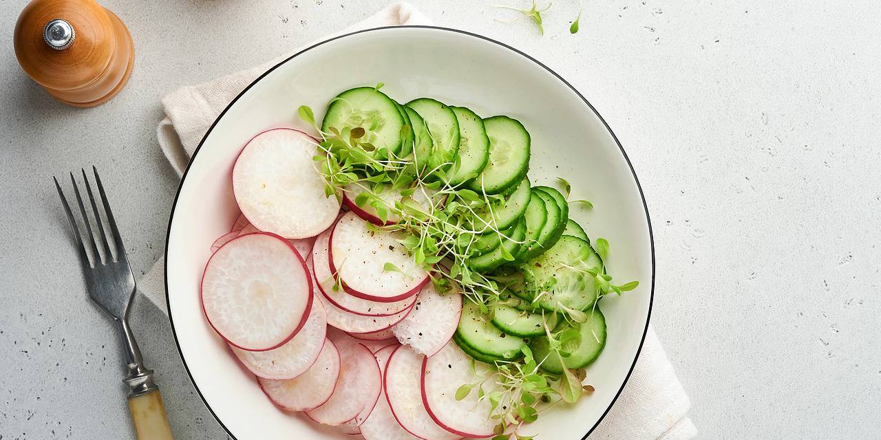 Ukrainian Radish and Cucumber Salad