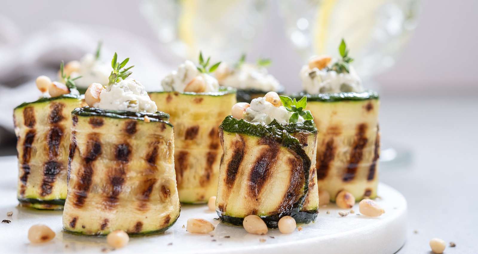 Grilled Zucchini Rolls