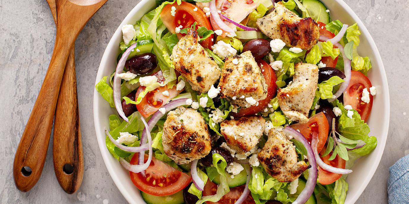 Chicken Souvlaki Salad