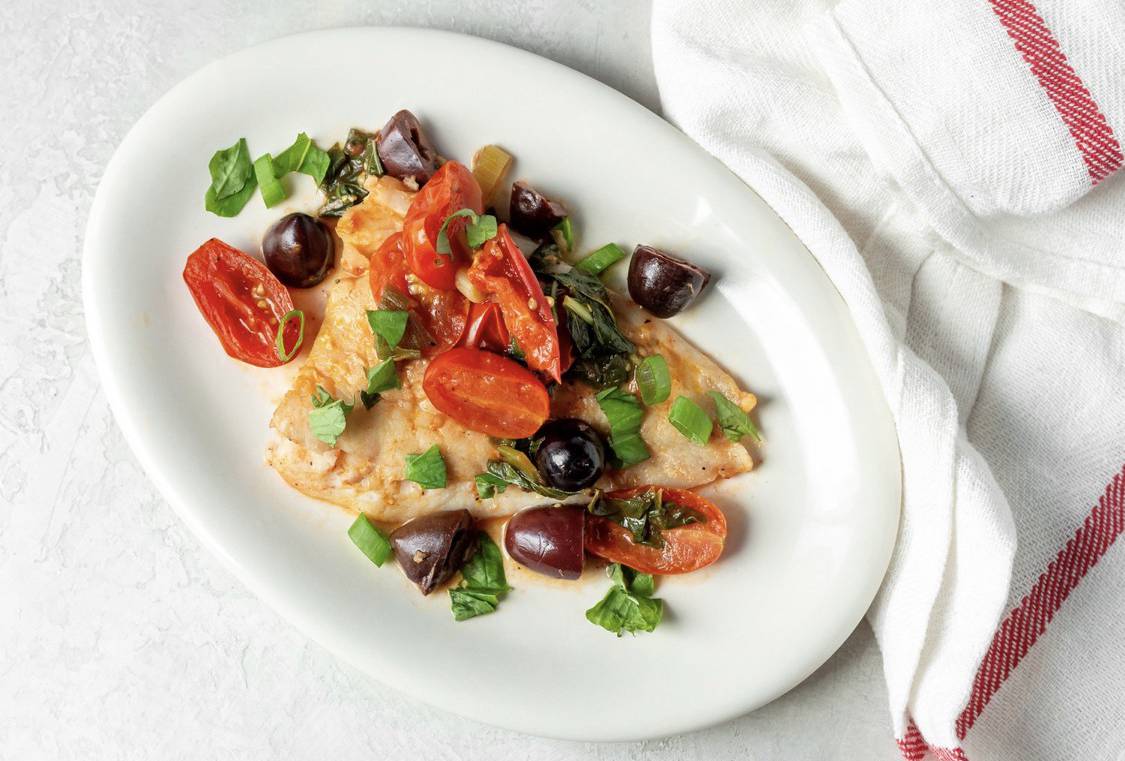 Chicken with Tomato and Olive Sauce