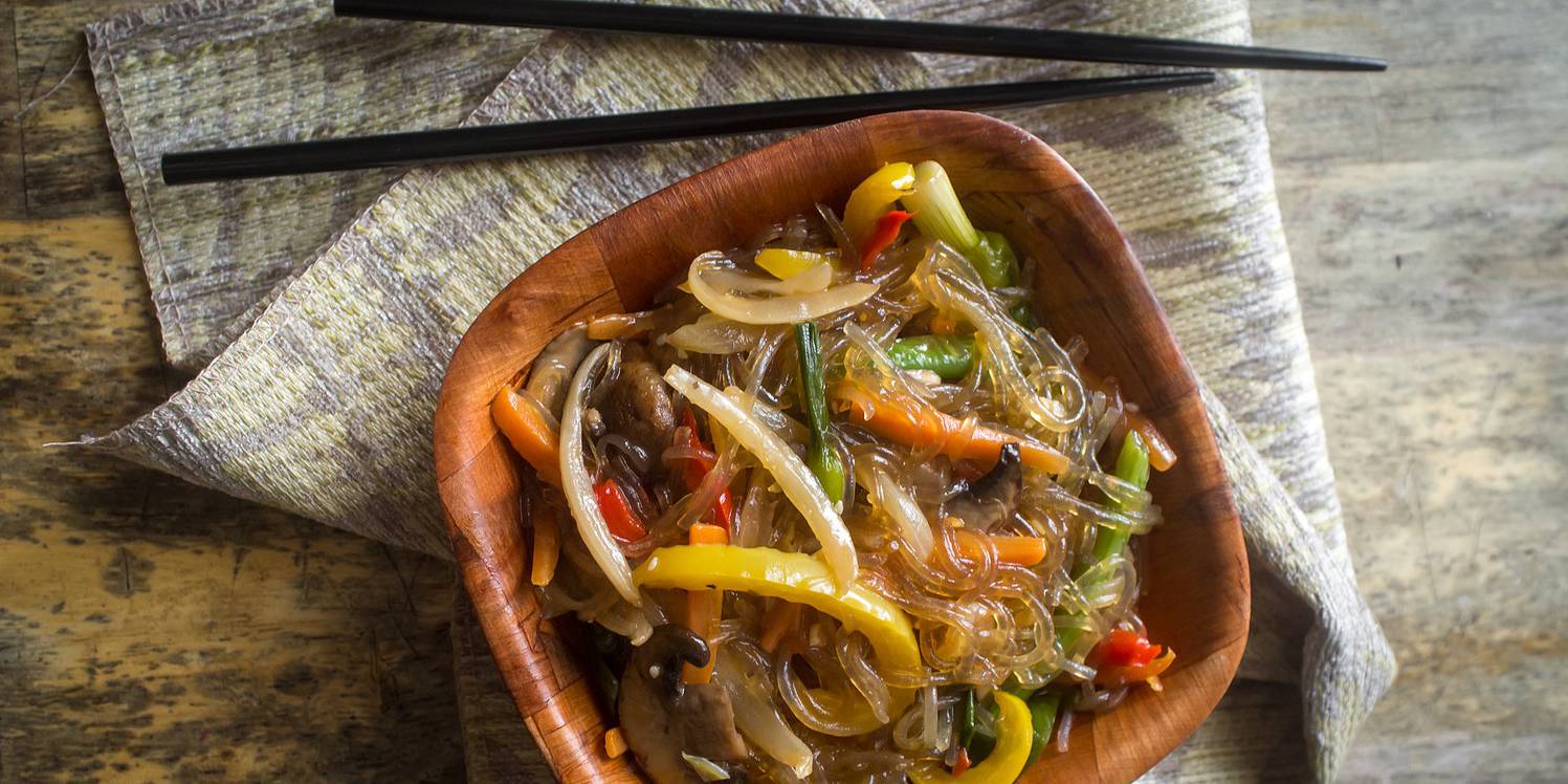 Japchae (Korean Stir-Fry Sweet Potato Noodles)
