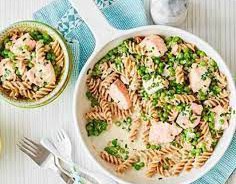 Creamy salmon pasta