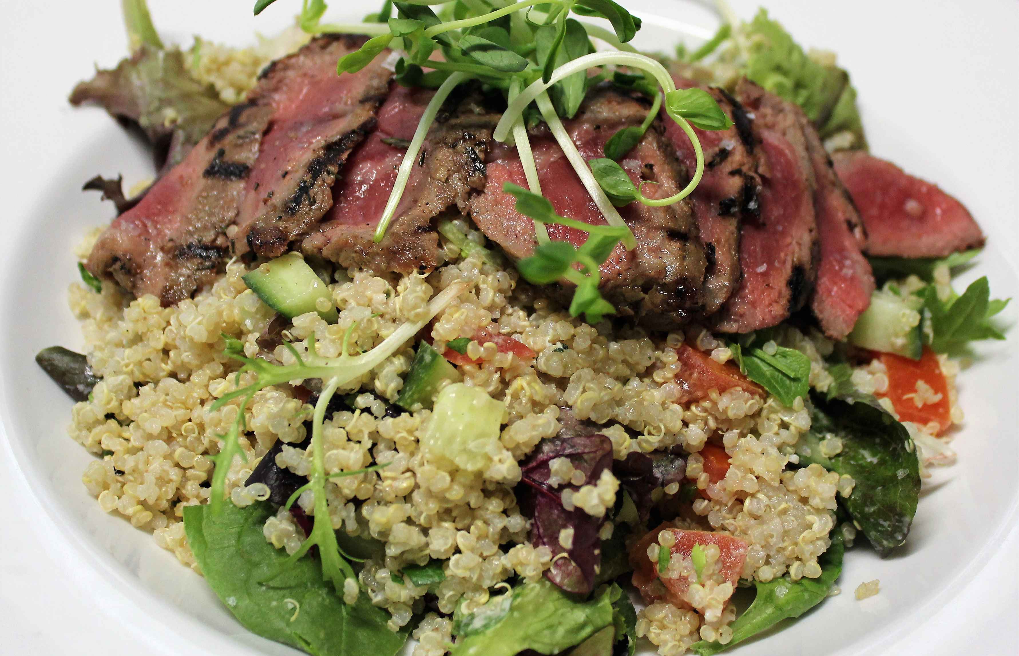 Herb-a-licious Salad with Chicken, Steak or Tofu