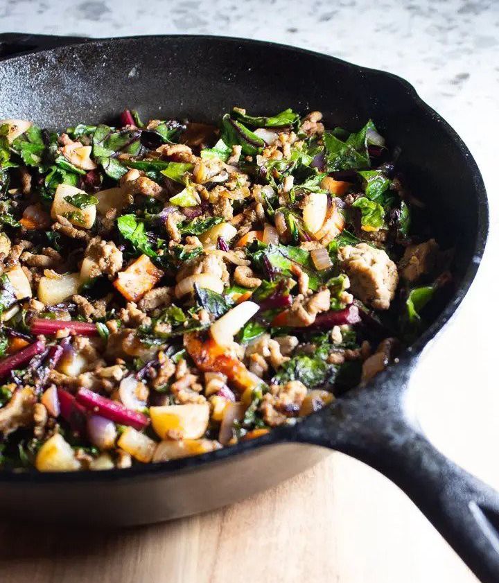 One-Pan Ground Turkey Hash