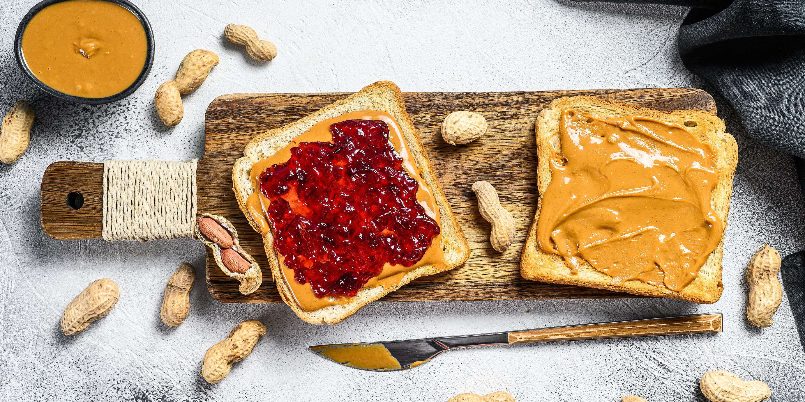 Traditional Peanut Butter and Jelly Sandwich