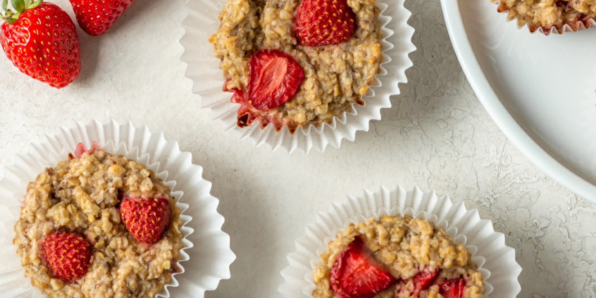 Strawberry Coconut Oatmeal Muffins