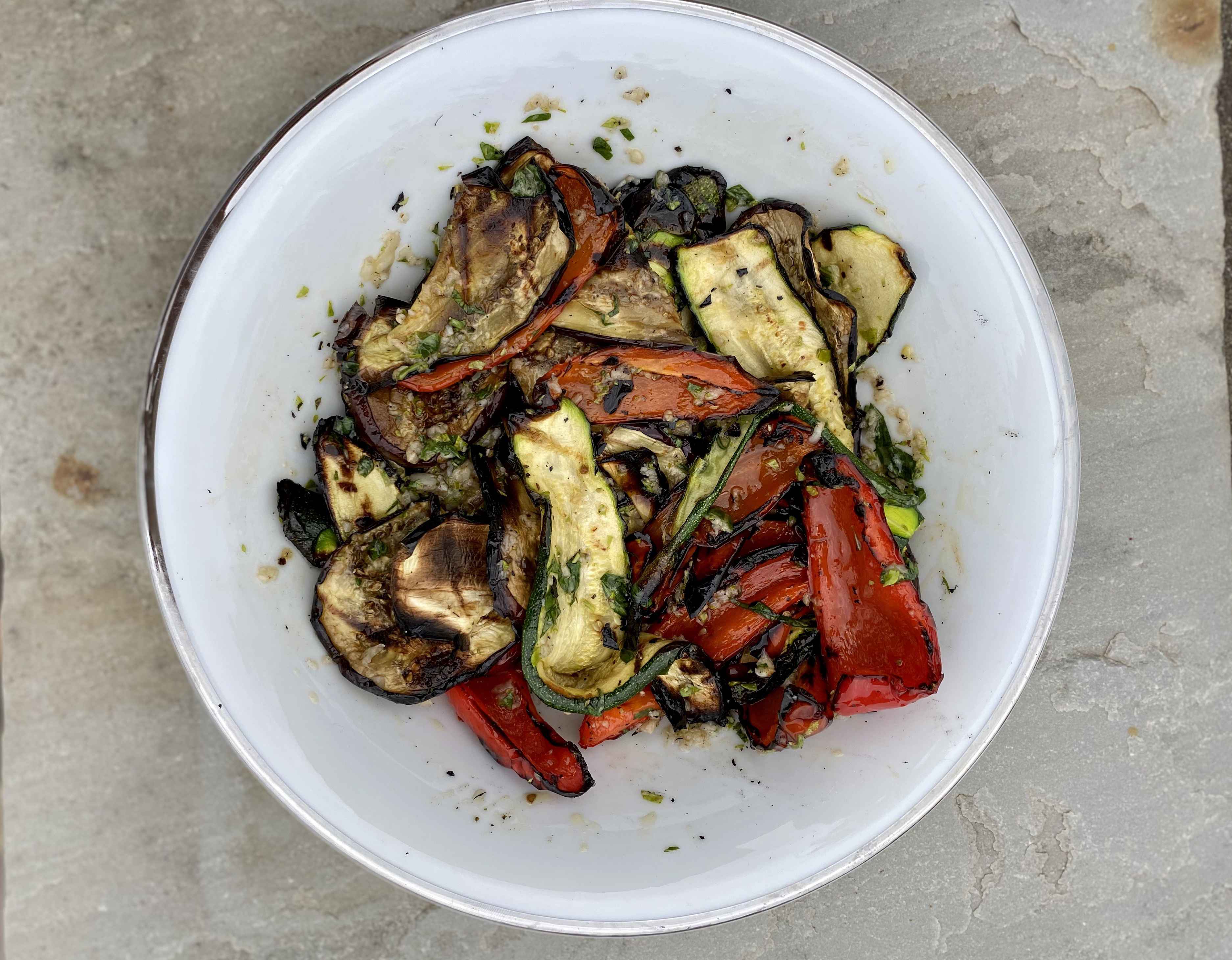 Grilled marinated Veg Meal Prep