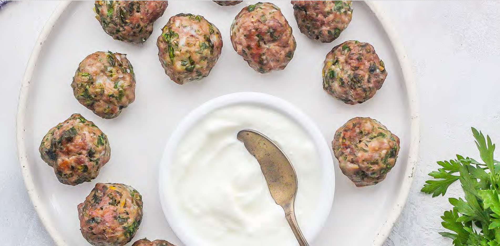 Greek Meatballs w/ Pork Sausage