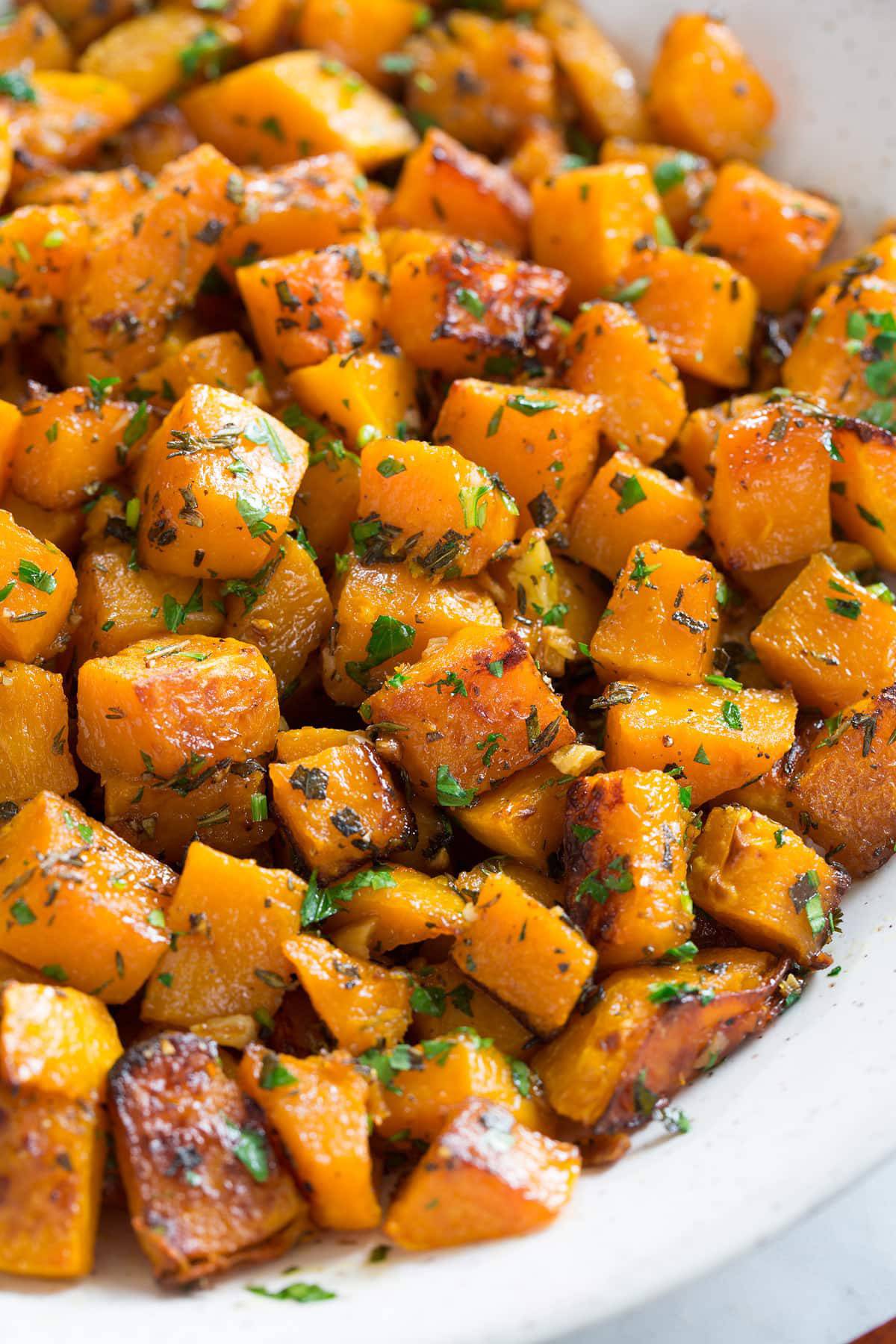 Roasted Butternut Squash with Bison Sausage
