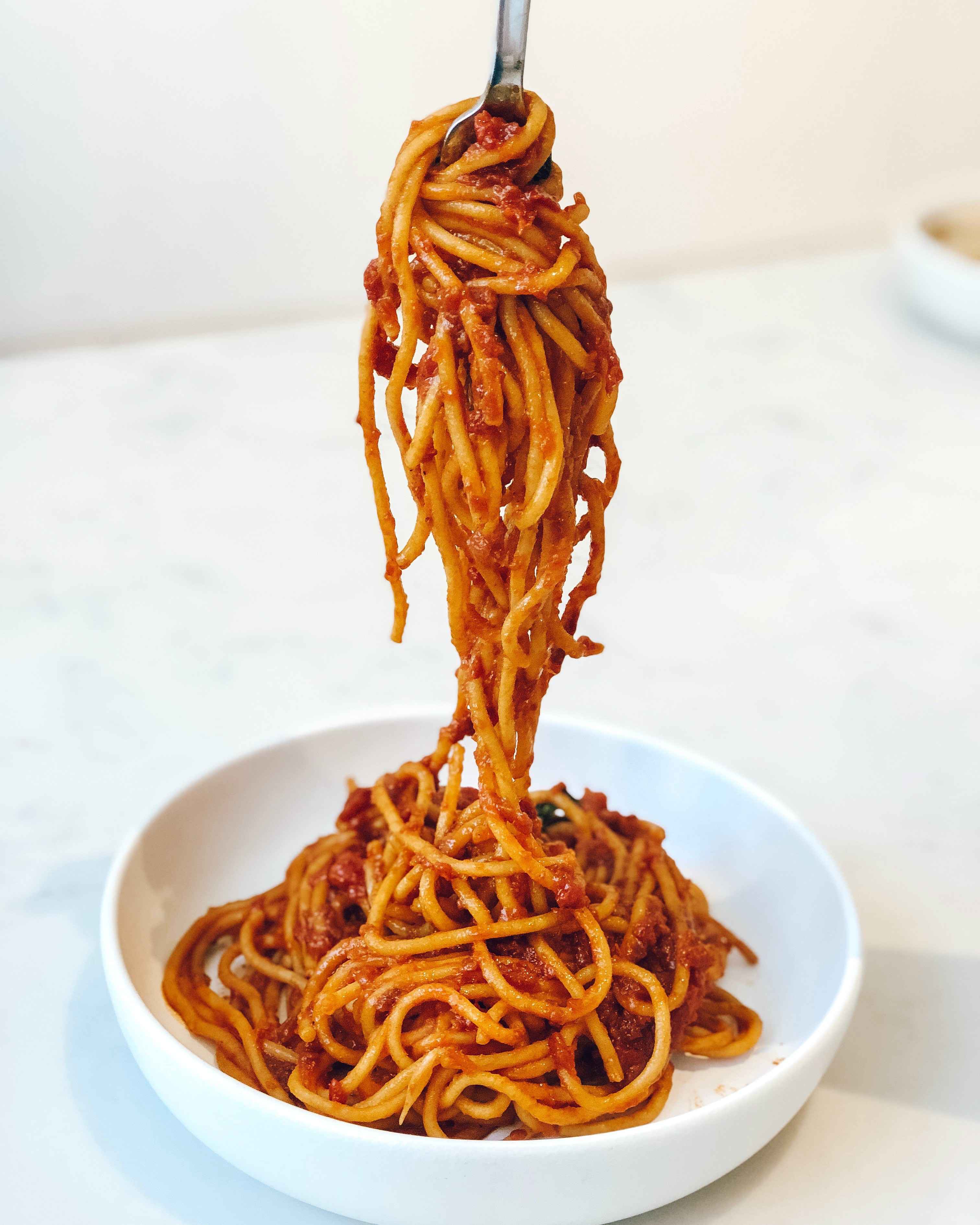Spaghetti Marinara with Grilled Veggies