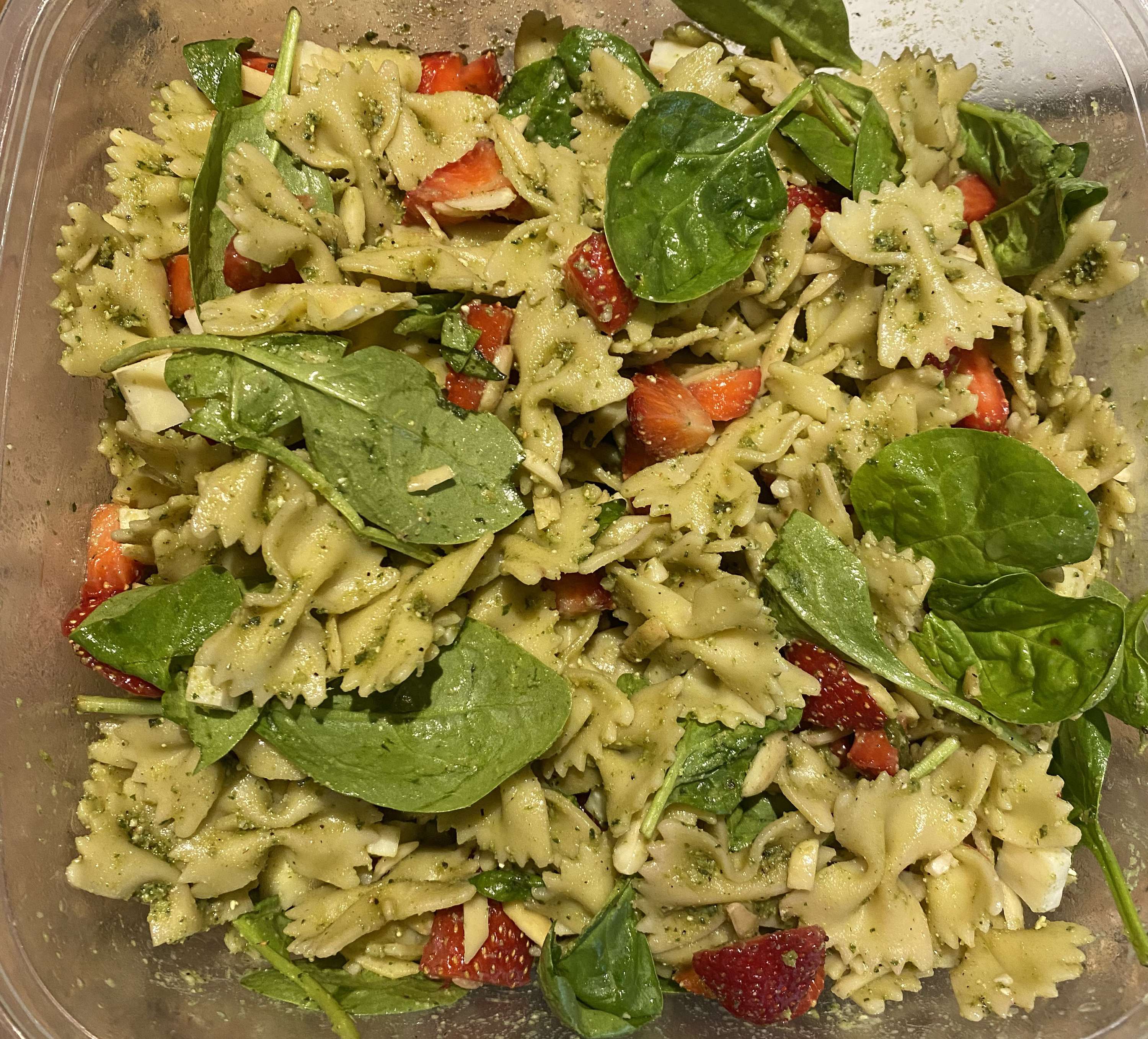 Strawberry-Spinach Pasta Salad