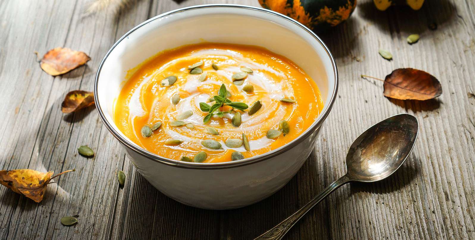 Roasted Acorn Squash & Sweet Potato Soup