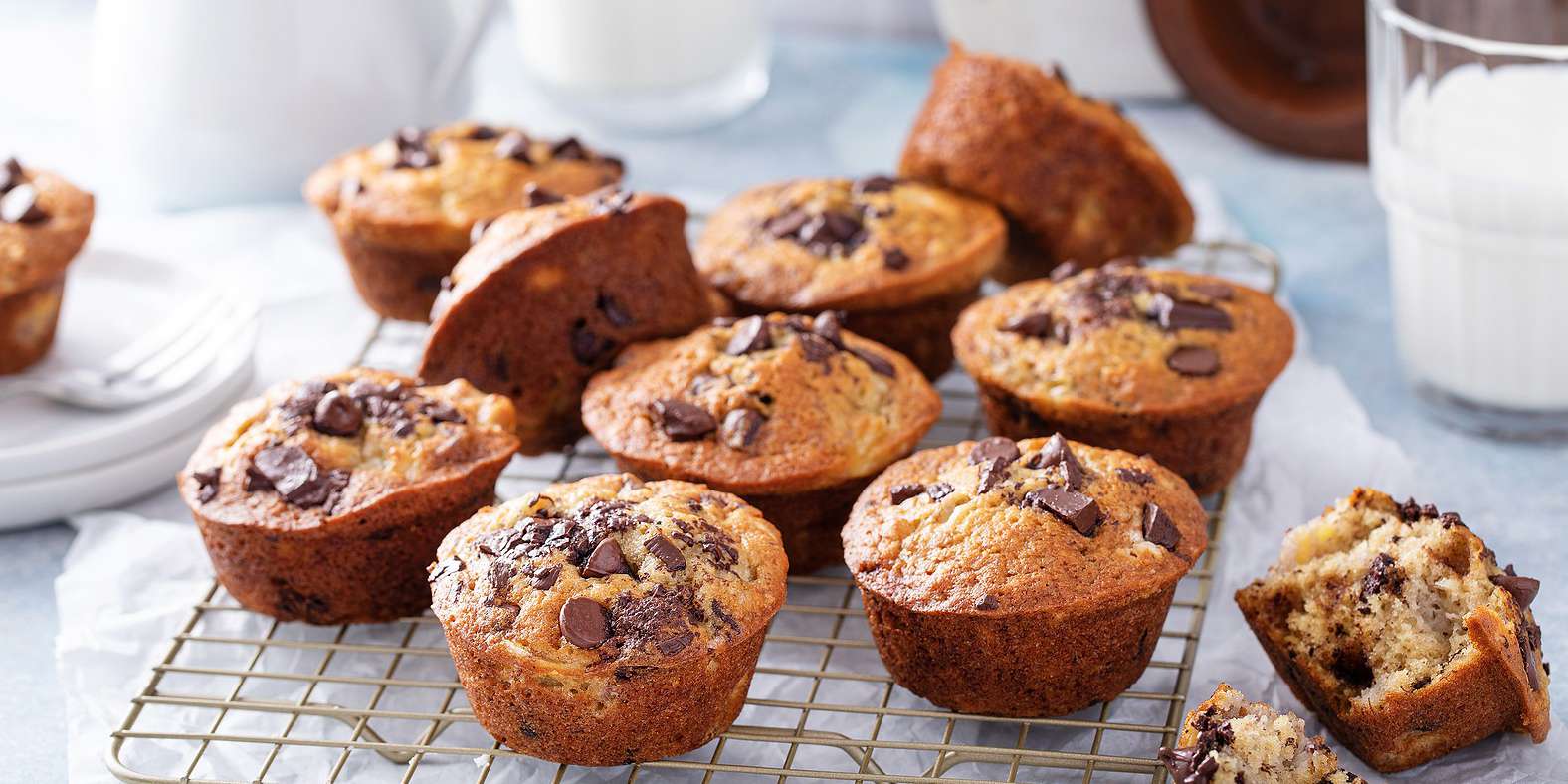 Peanut Butter Banana Chocolate Chip Muffins