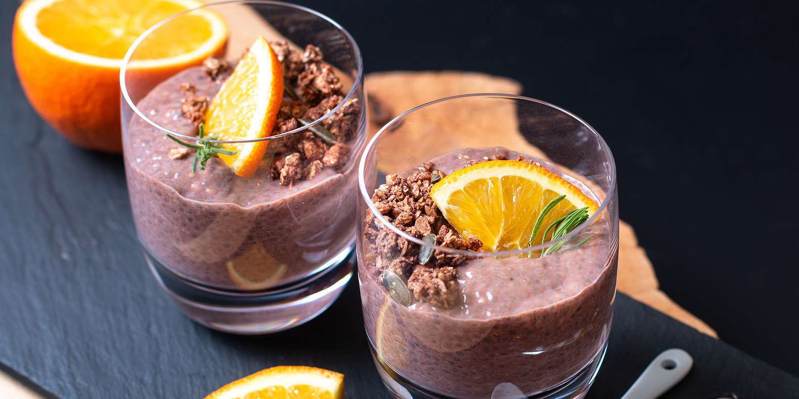 Overnight Chocolate Orange Chia Seed Pudding