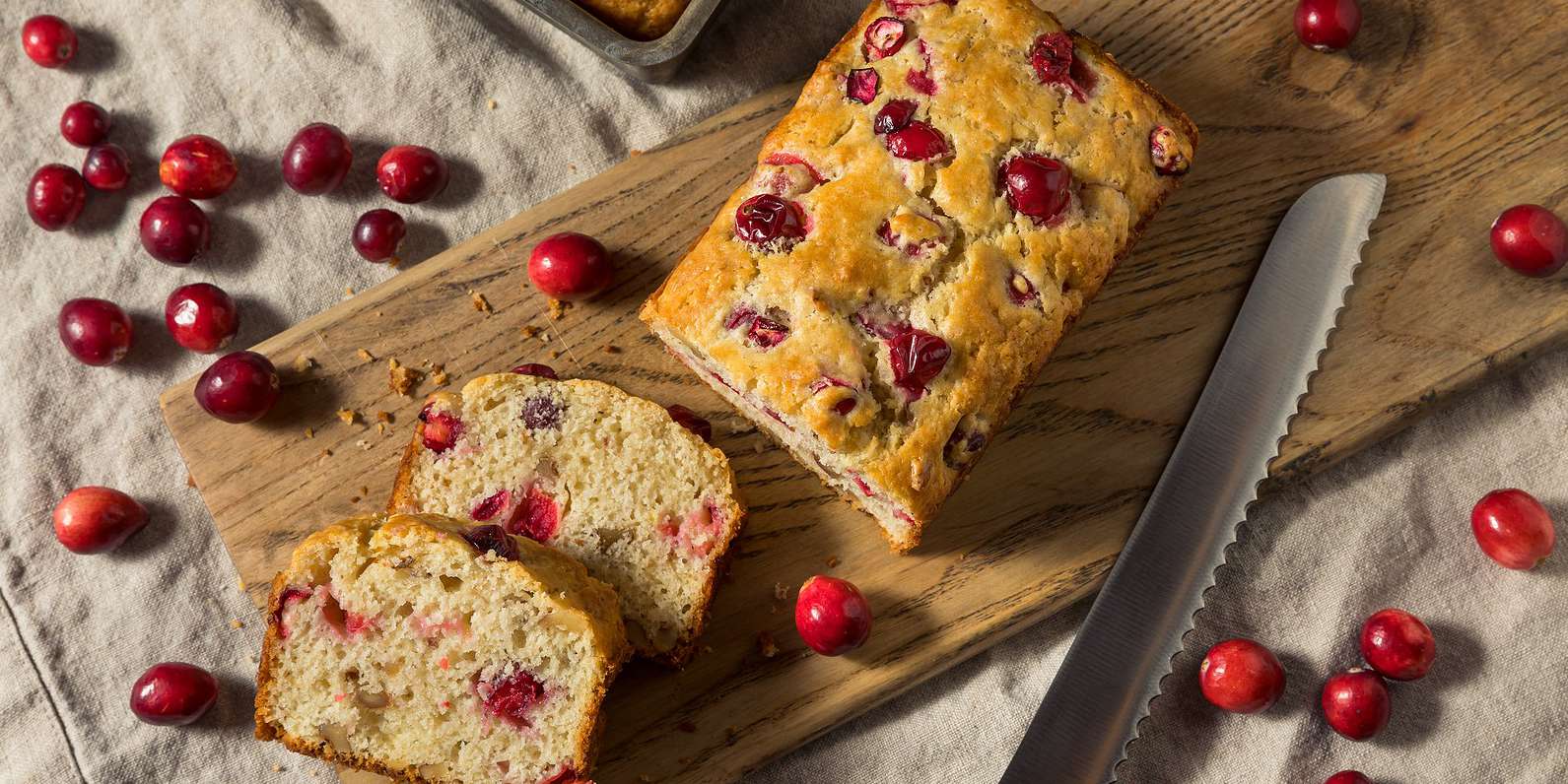 Cranberry Orange Loaf with Maple Glaze