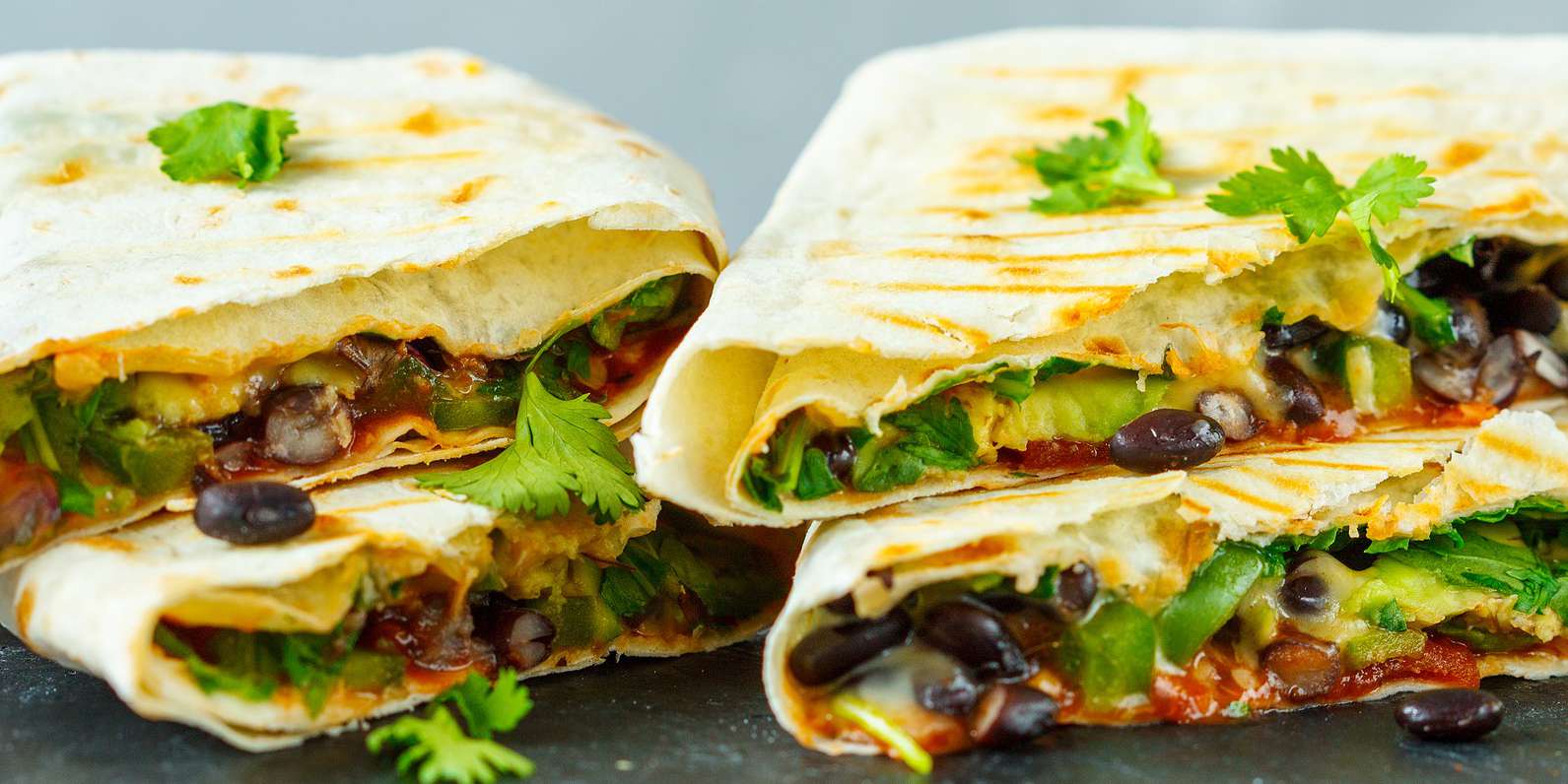 Smashed Beans and Avocado Pita