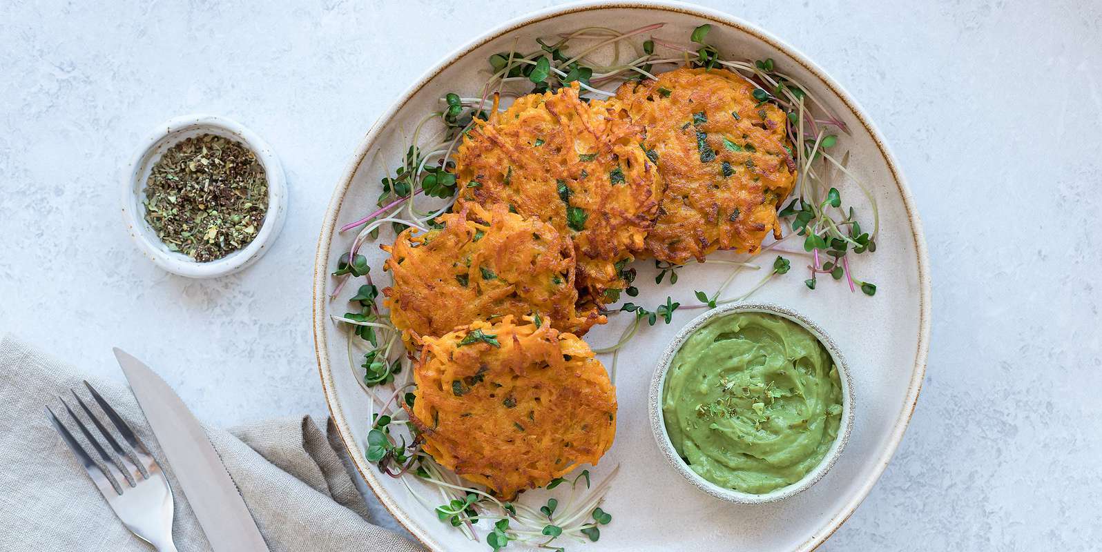 Savory Sweet Potato & Kale Pancakes