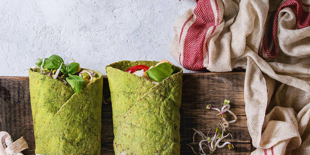 Tofu Scramble Wrap with Greens and Zingy Avocado