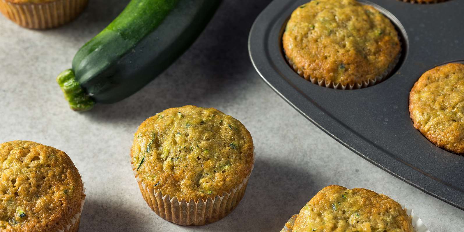 Whole Grain Zucchini Muffins