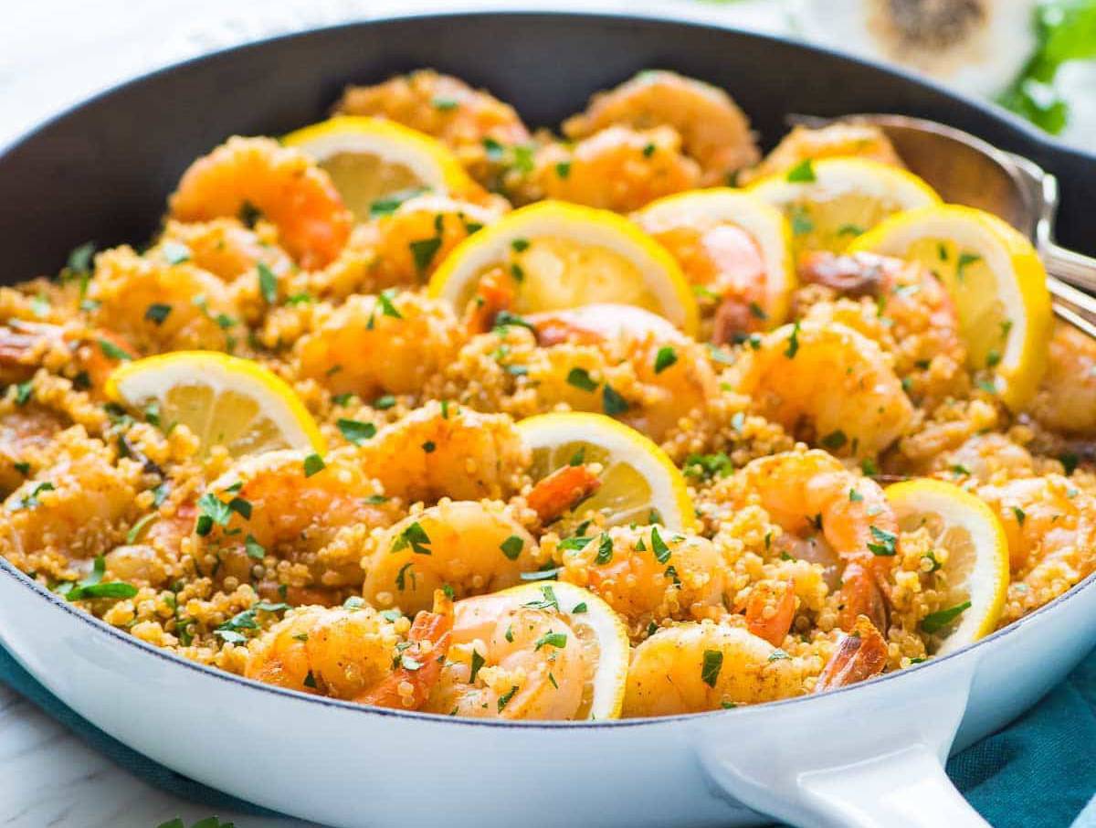 Mediterranean Shrimp Quinoa Bowl