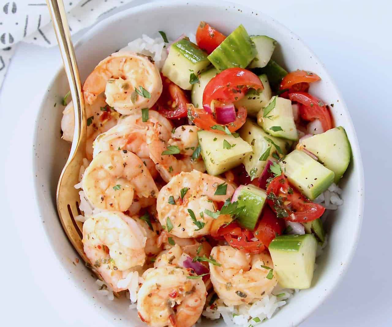 Shrimp and Brown Rice Grain Bowl