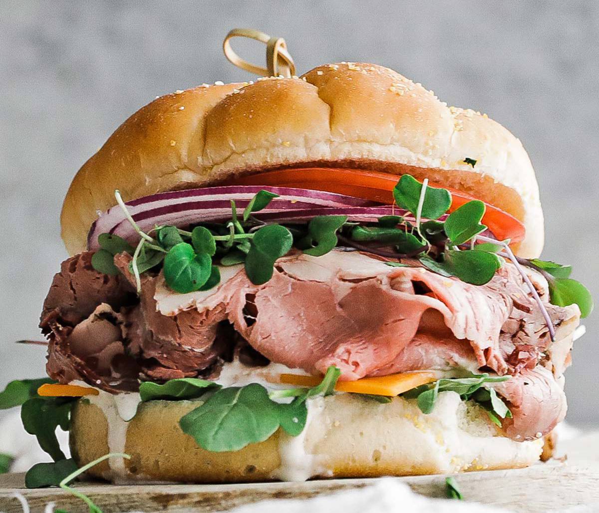 Roast Beef and Arugula Sandwich