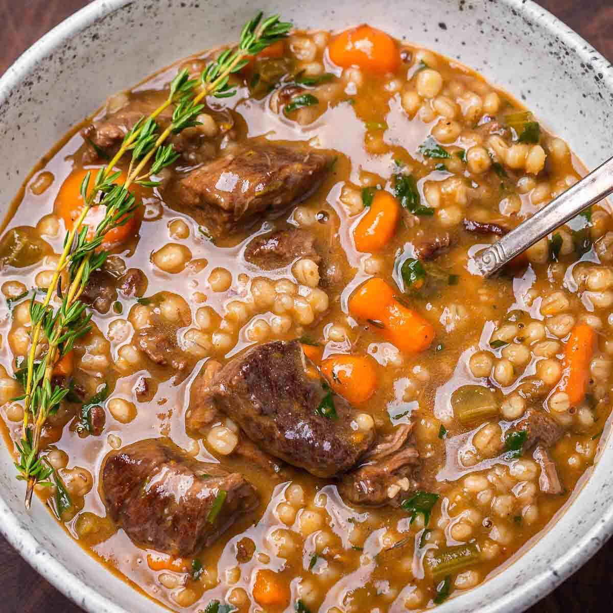 Beef and Barely Soup