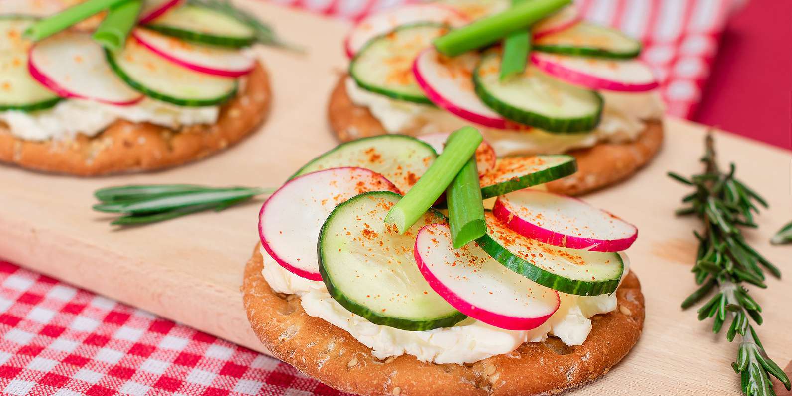 Goat Cheese, Crackers, and Veggies