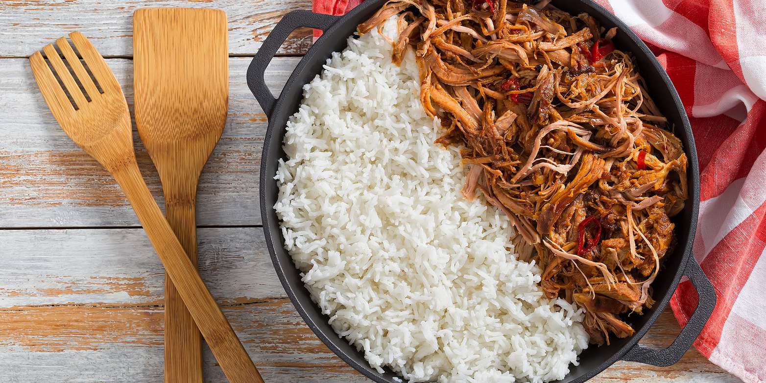 Slow Cooker Pulled Pork Burrito Bowl with Coleslaw