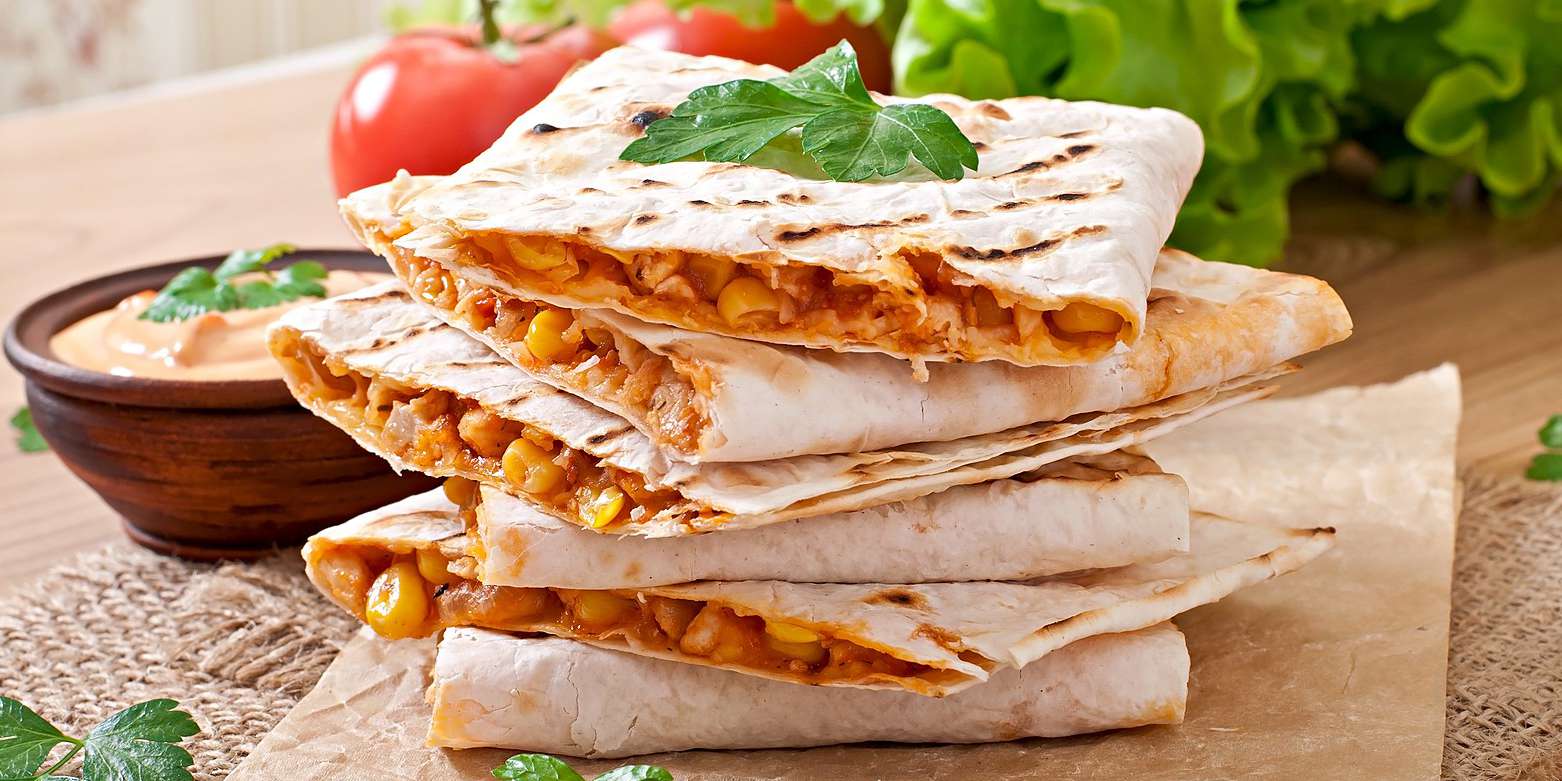 Cheesy Lentil and Veggie Quesadilla Lunch Box