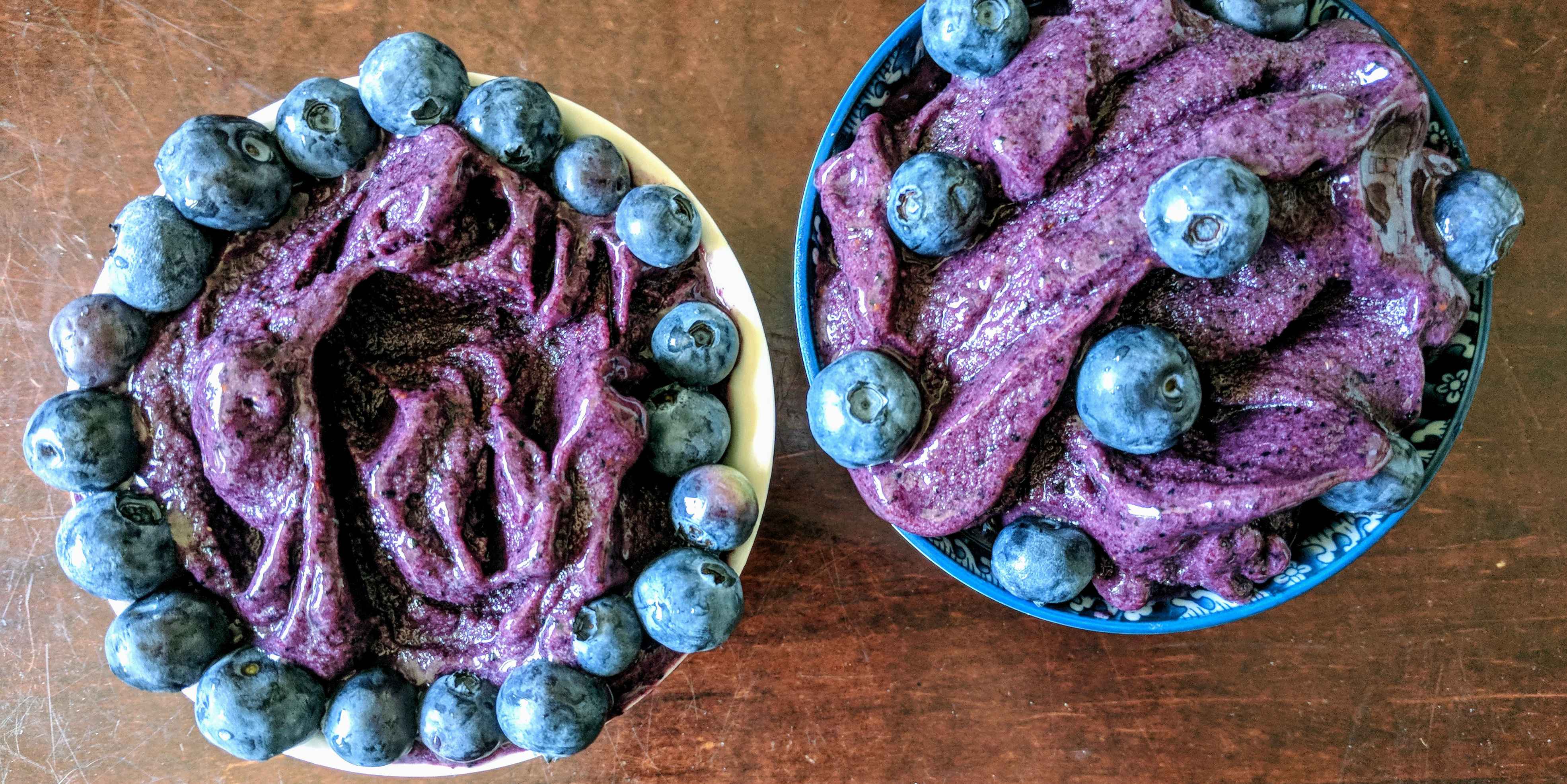 Blueberry Nice-Cream (WFPB, Vegan)