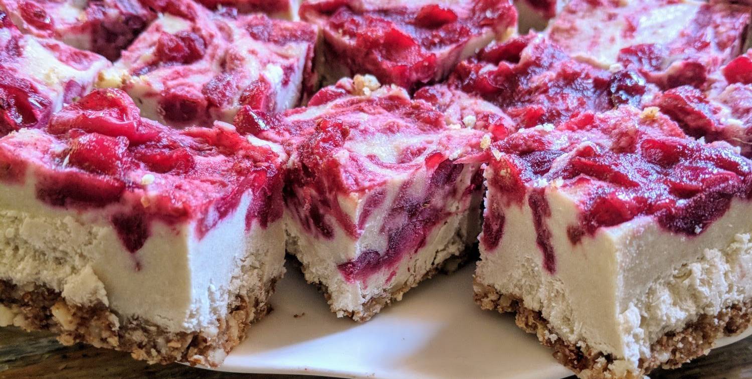 Cranberry Ch-easecake Bar
