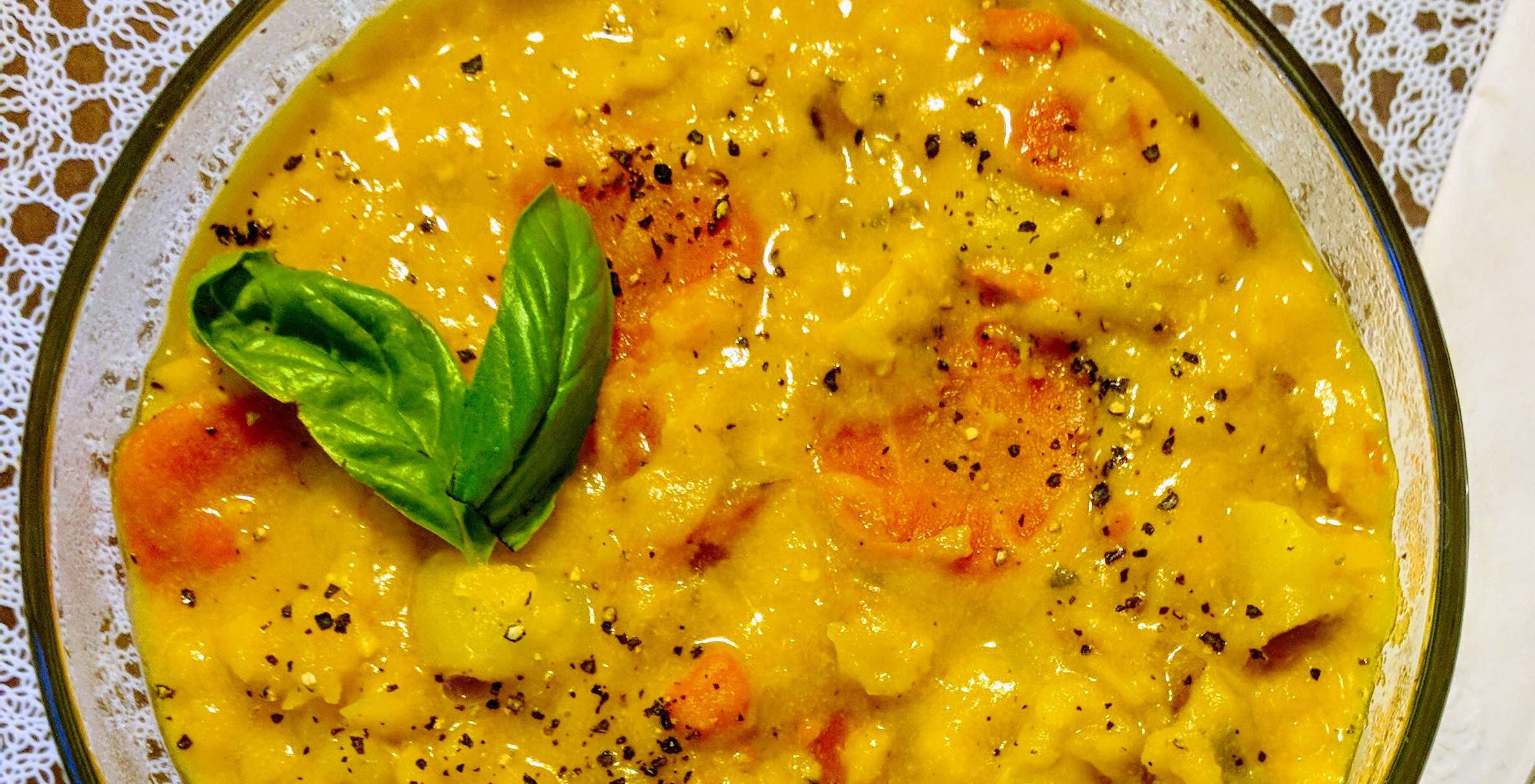 Curried Yellow Split Pea Soup