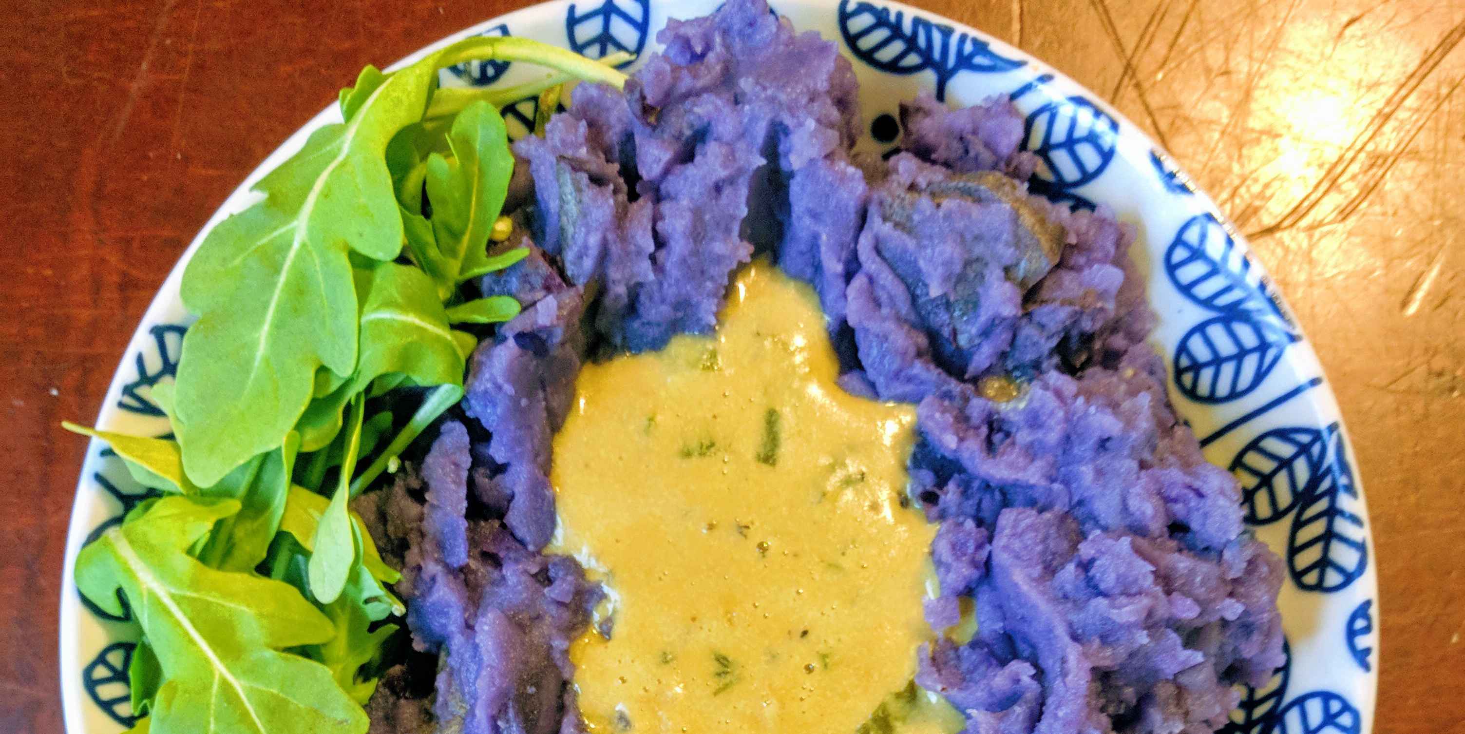 Purple Mashed Potatos & Gravy
