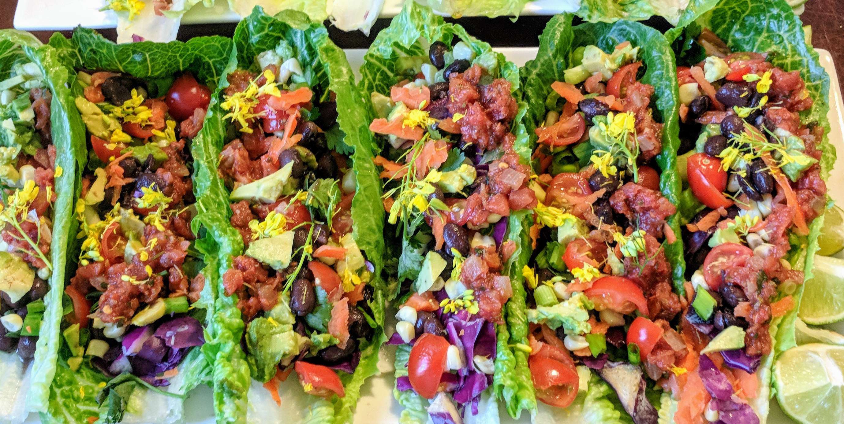 RAW RAINBOW TACOS
