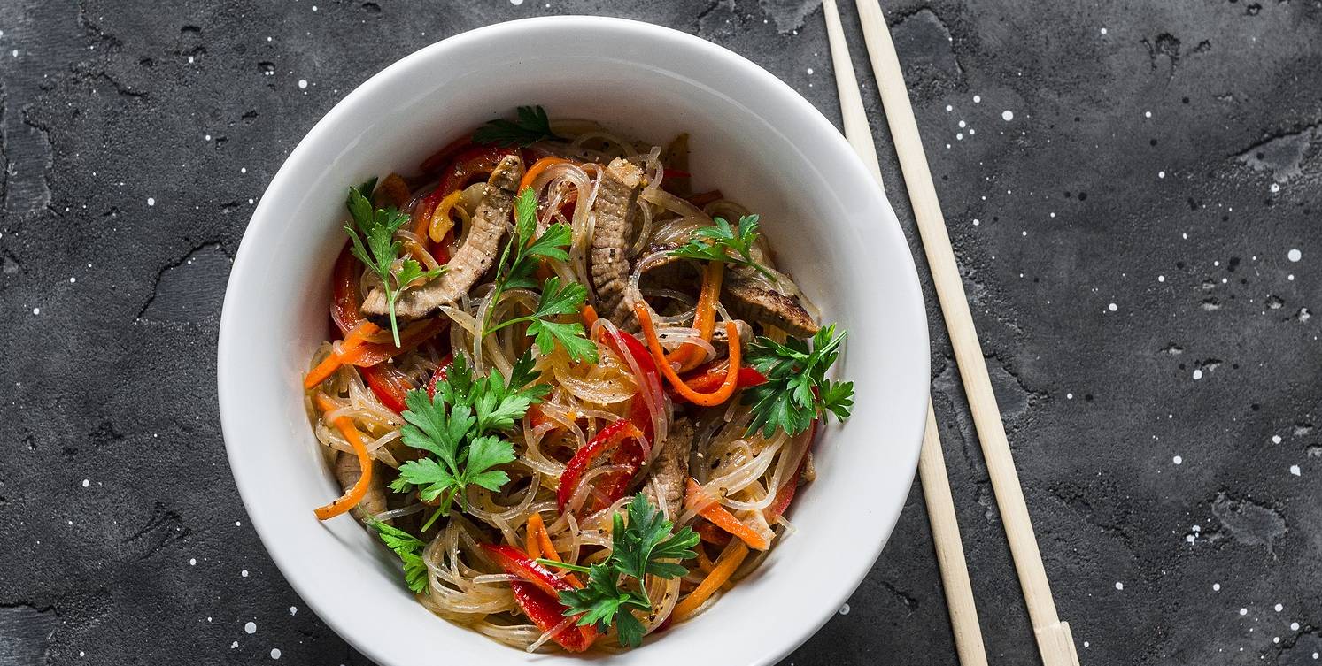 Stir-fried Beef with Oyster Sauce & Rice Noodles
