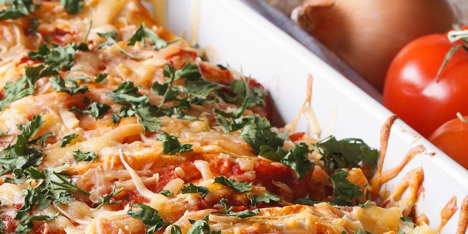 Low FODMAP Veggie Quinoa Enchilada Bake