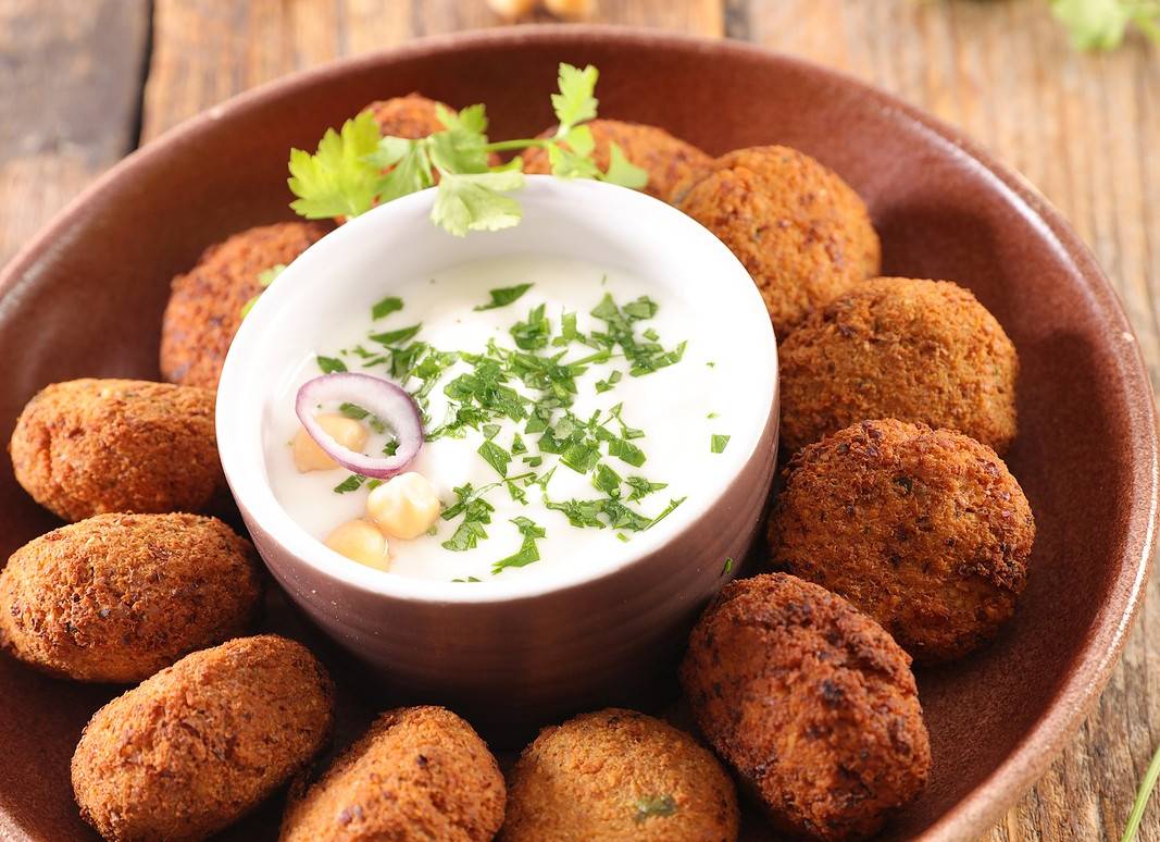 Falafels with Yogurt-Dill Sauce