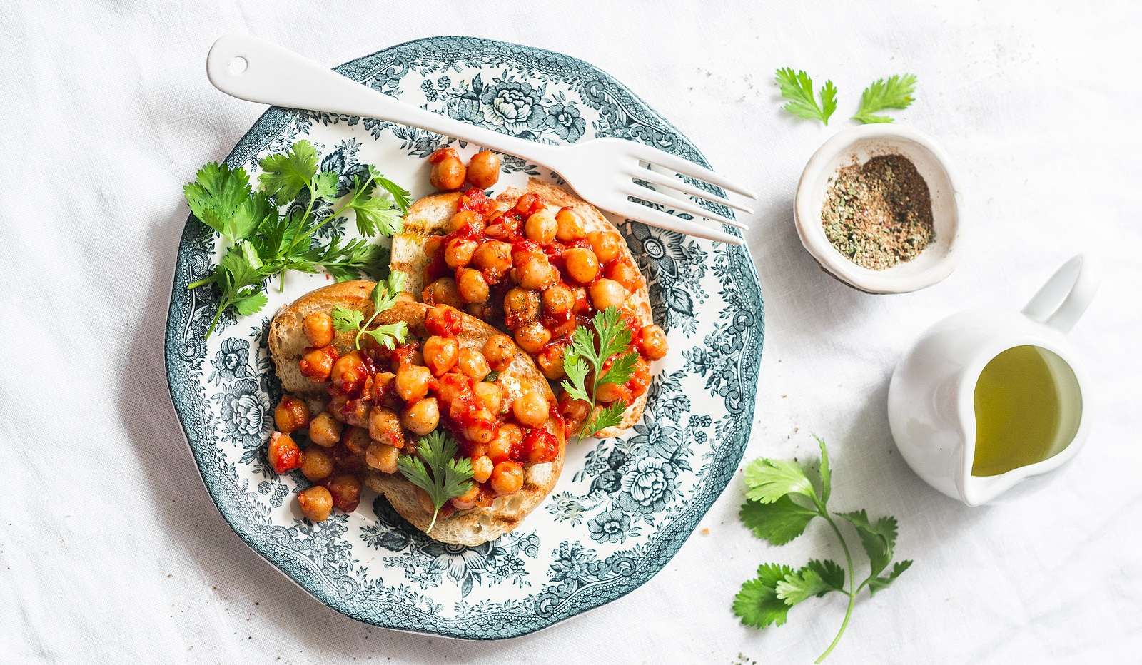 Vegetarian Smashed Chickpea Toast