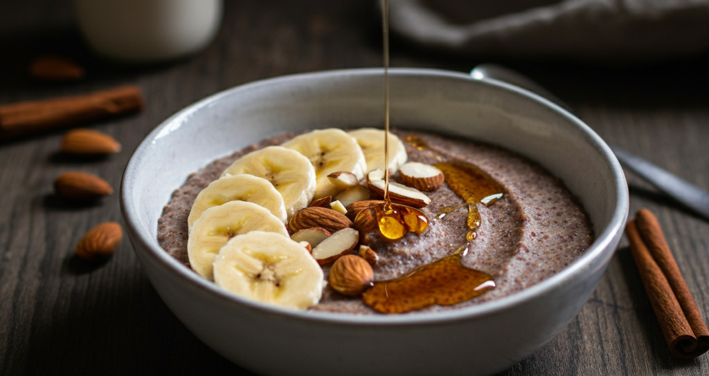 Banana Almond Teff Porridge