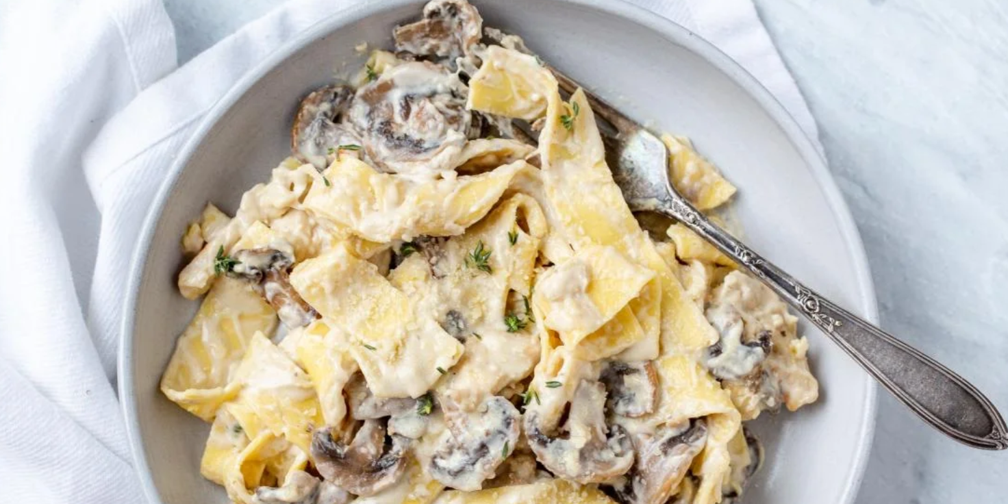 Chicken Mushroom Fettuccine Alfredo