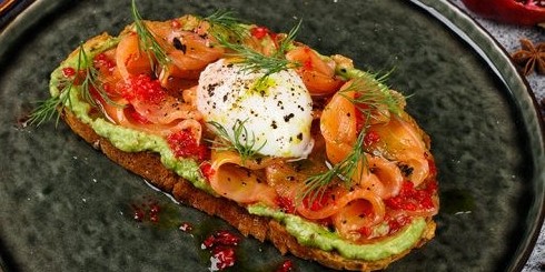 Salmon and Egg Sandwich